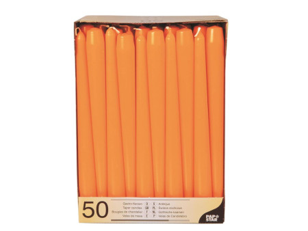 STARPAK Bougie de chandelier, 22 mm, pack de 50, orange
