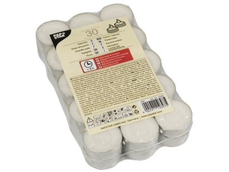 STARPAK Bougies chauffe-plat, diamètre: 37 mm, blanc