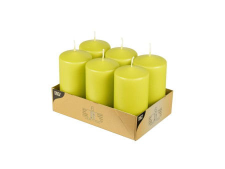 STARPAK Bougie cylindrique, diamètre: 60 mm, kiwi