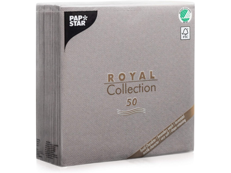 PAPSTAR Serviette 'ROYAL Collection', gris