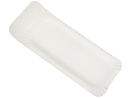 PAPSTAR Assiette carton pour saucisse 'pure', blanc