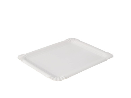 PAPSTAR Assiette en carton 'pure' rectangulaire, blanc