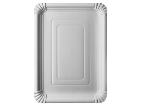 PAPSTAR Assiette en carton 'pure' rectangulaire, blanc