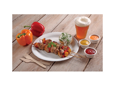 PAPSTAR Assiette en carton 'pure', rond, 230 mm, blanc