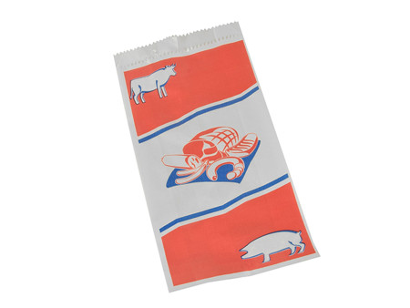 PAPSTAR Sachet à viande, imprimé bicolore, blanc