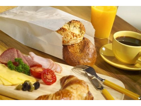 PAPSTAR Sachet à soufflet en papier, blanc