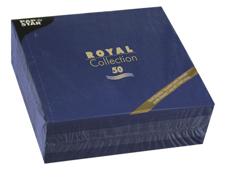 PAPSTAR Serviette 'ROYAL Collection', bleu foncé