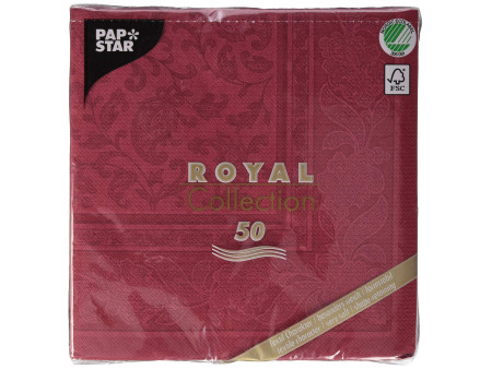 PAPSTAR Serviette 'ROYAL Collection Ornaments', bordeaux
