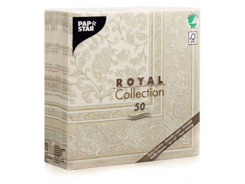 PAPSTAR Serviette 'ROYAL Collection Ornaments', champagne