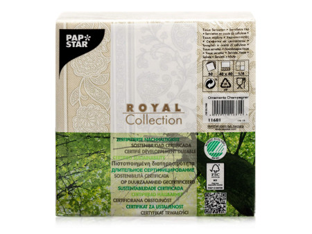 PAPSTAR Serviette 'ROYAL Collection Ornaments', champagne