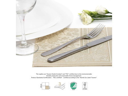 PAPSTAR Serviette 'ROYAL Collection Ornaments', champagne