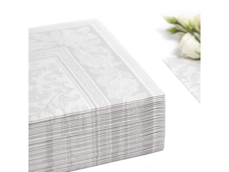 PAPSTAR Serviette 'ROYAL Collection Ornaments', blanc