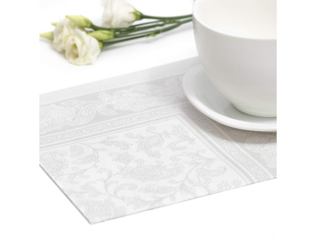 PAPSTAR Serviette 'ROYAL Collection Ornaments', blanc