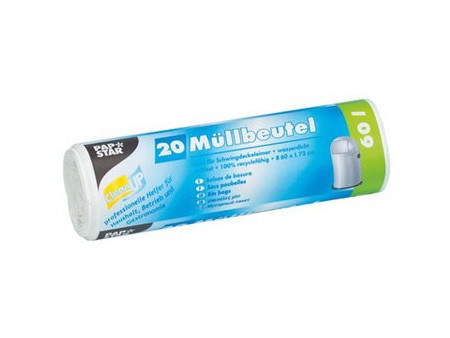 STARPAK Sac poubelle HDPE, 60 litres, blanc