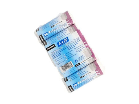 STARPAK Sac poubelle LDPE, 5 litres, blanc
