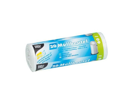STARPAK Sac poubelle LDPE, 60 litres, blanc