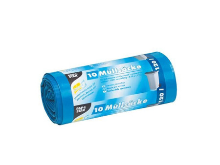 STARPAK Sac poubelle LDPE, 120 litres, bleu