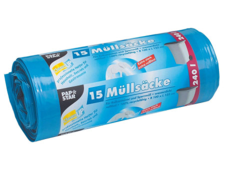 STARPAK Sac poubelle LDPE, 240 litres, bleu