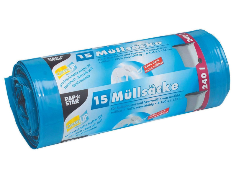STARPAK Sac poubelle LDPE, 240 litres, bleu