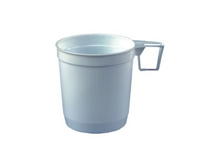 STARPAK Tasse de café en plastique, 0,25 l, blanc, 40 pièces