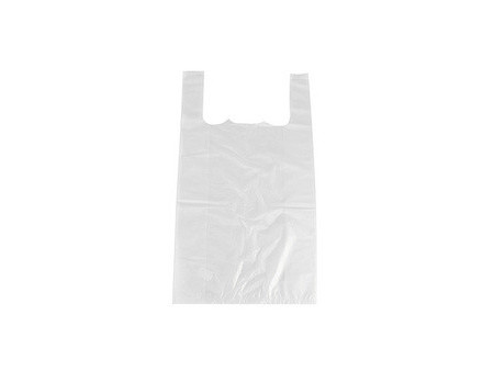 STARPAK Sac en plastique, en HDPE, blanc