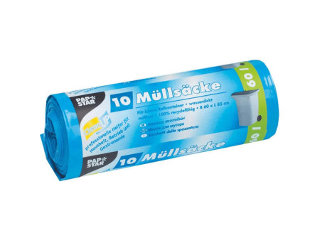 STARPAK Sac poubelle LDPE, 60 litres, bleu