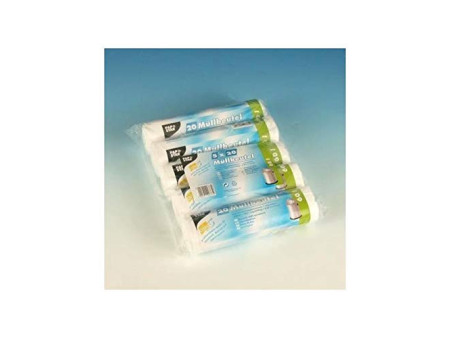 STARPAK Sac poubelle HDPE, 60 litres, blanc