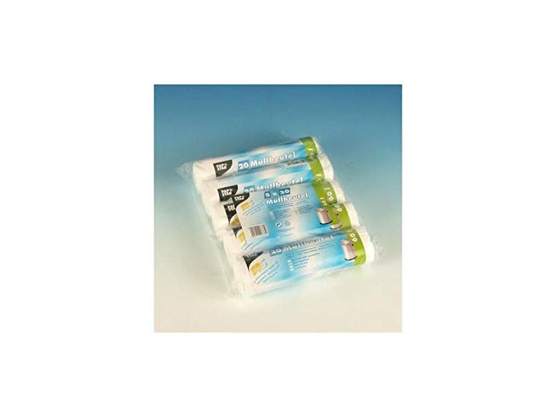 STARPAK Sac poubelle HDPE, 60 litres, blanc