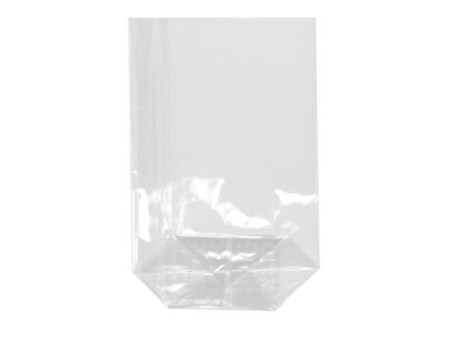 STARPAK Sachet à fond plat, (L)100 x (H)150 mm, transparent