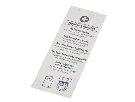 PAPSTAR Sac hygiénique en papier, imprimé, blanc