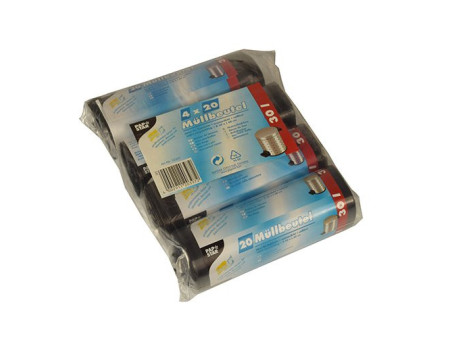 STARPAK Sac poubelle LDPE, 30 litres, gris