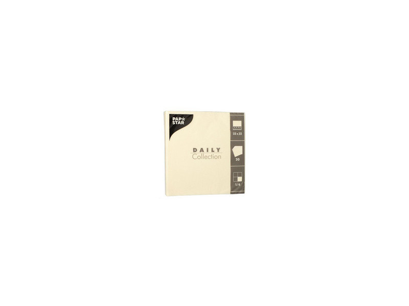 PAPSTAR Serviettes, 320 x 320 mm, 3 couches, champagne