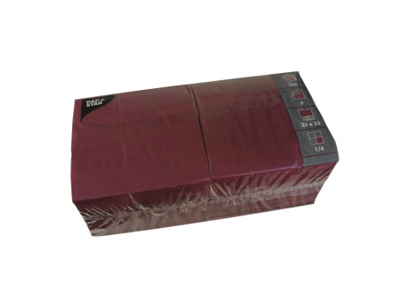 PAPSTAR Serviettes, 320 x 320 mm, 3 couches, bordeaux