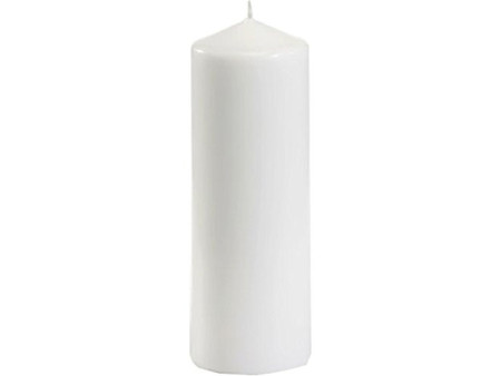 STARPAK Bougie cylindrique, diamètre: 70 mm, blanc