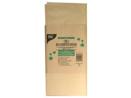 PAPSTAR Sac compostable, 120 litres, brun