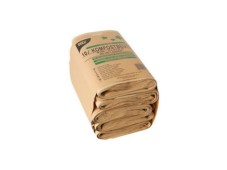 PAPSTAR Sacs compostables, marron, 10 litres