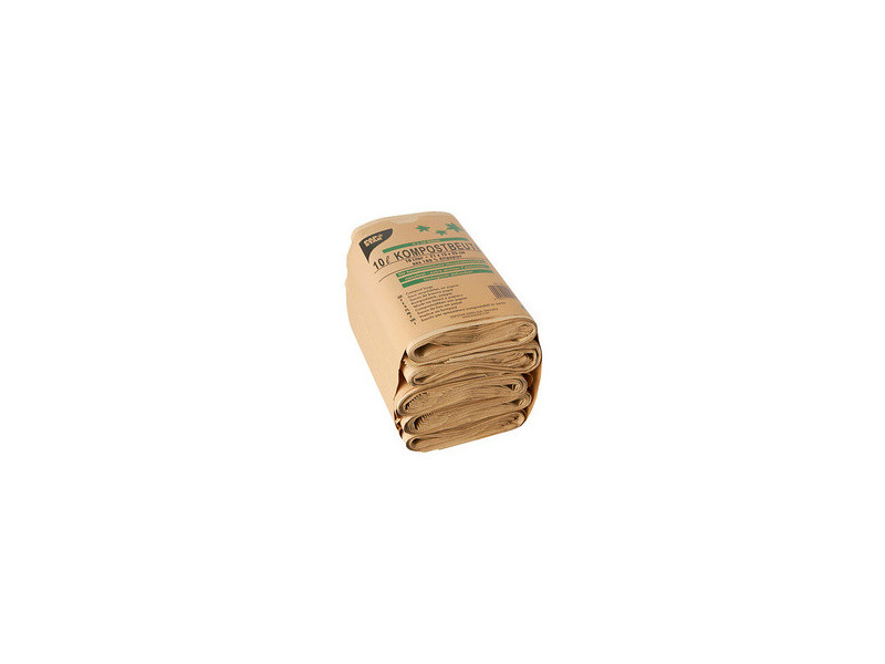 PAPSTAR Sacs compostables, marron, 10 litres