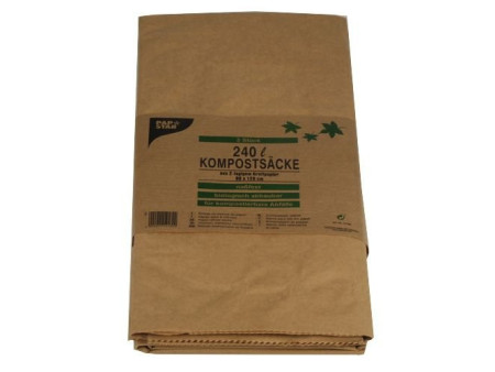PAPSTAR Sac compostable, 240 litres, brun