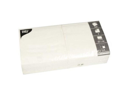 PAPSTAR Serviettes, 330 x 330 mm, 2 plis, blanc