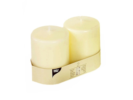 STARPAK Bougie cylindrique 'Ivory', diamètre: 80 mm, ivoire