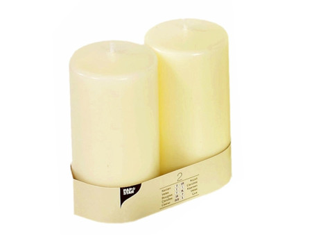 STARPAK Bougie cylindrique 'Ivory', diamètre: 80 mm, ivoire