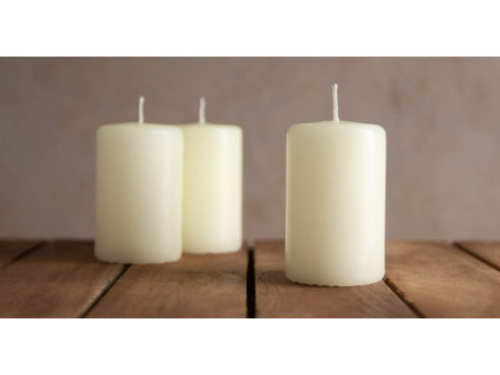 STARPAK Bougie cylindrique 'Ivory', diamètre: 80 mm, ivoire