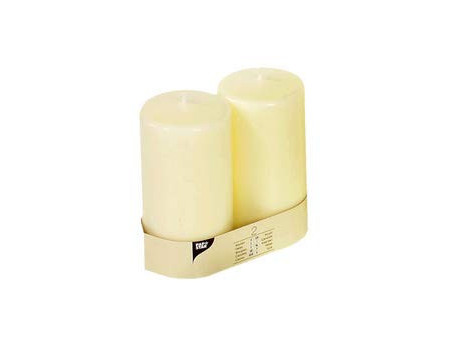 STARPAK Bougie cylindrique 'Ivory', diamètre: 80 mm, ivoire