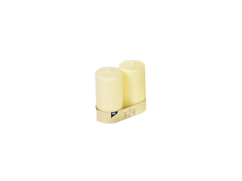 STARPAK Bougie cylindrique 'Ivory', diamètre: 80 mm, ivoire