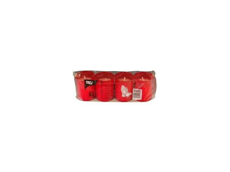 PAPSTAR Photophore tombal 'cierge tombale', rouge