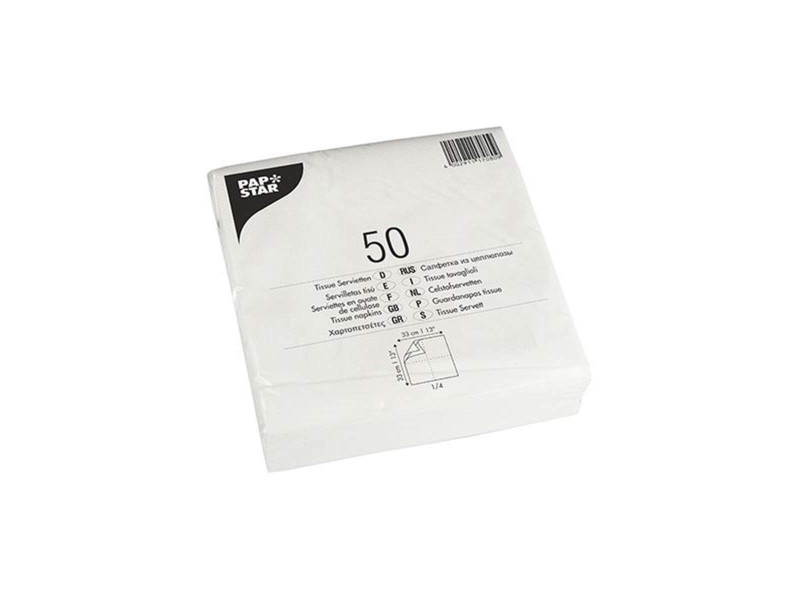 PAPSTAR Serviette, 330 x 330 mm, 2 couches, blanc