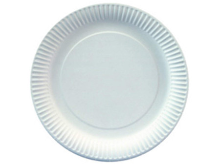 STARPAK Assiette en carton, rond, diamètre: 230 mm, blanc