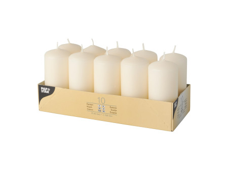 STARPAK Bougie cylindrique, diamètre: 40 mm, crème