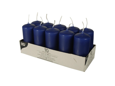 STARPAK Bougie cylindrique, diamètre: 40 mm, bleu foncé