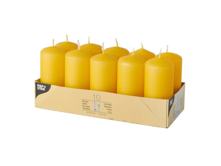STARPAK Bougie cylindrique, diamètre: 40 mm, jaune doré